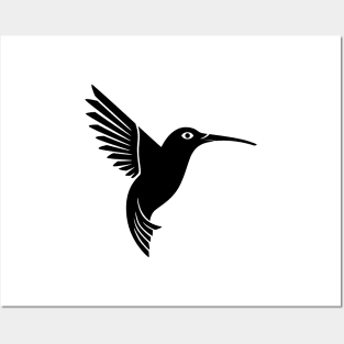 Hummingbird silhouette Posters and Art